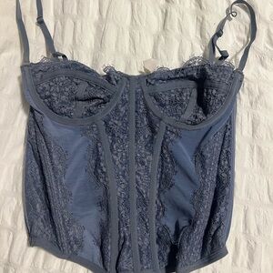 Urban Outfitters blue corset top
